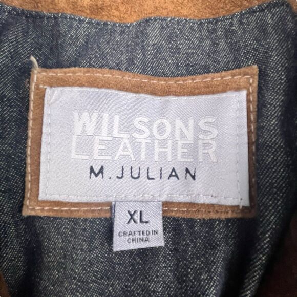 Vintage Wilsons Leather M. Julian Leather Jacket Size XL Brown Roughout Long - Picture 5 of 14